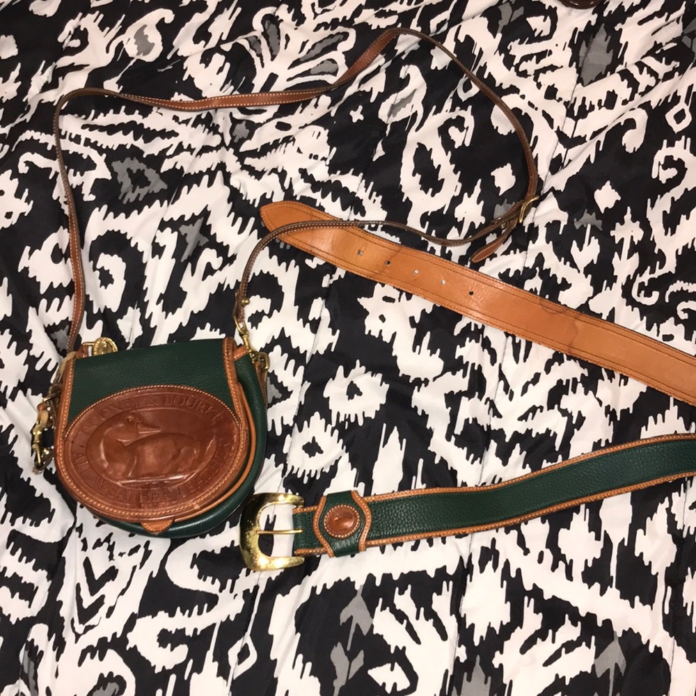 authentic matching dooney & burke purse and belt